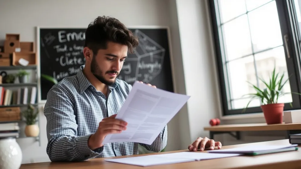 Un emprendedor haciendo su declaración de hacienda