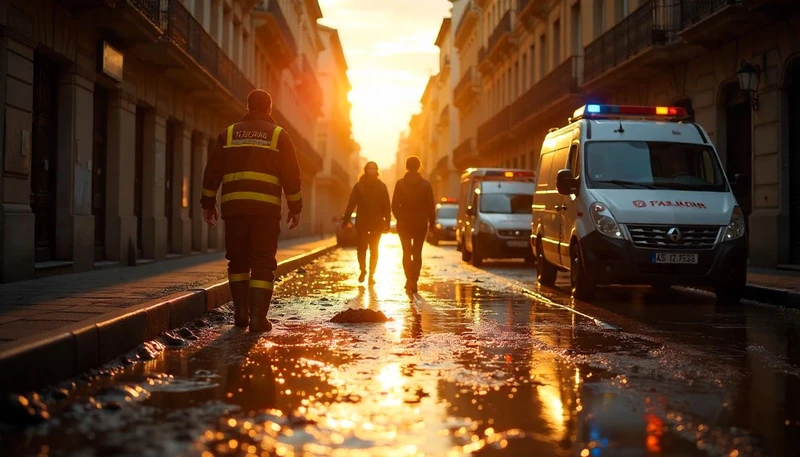 La ciudad de Valencia en España devastada por las inundaciones