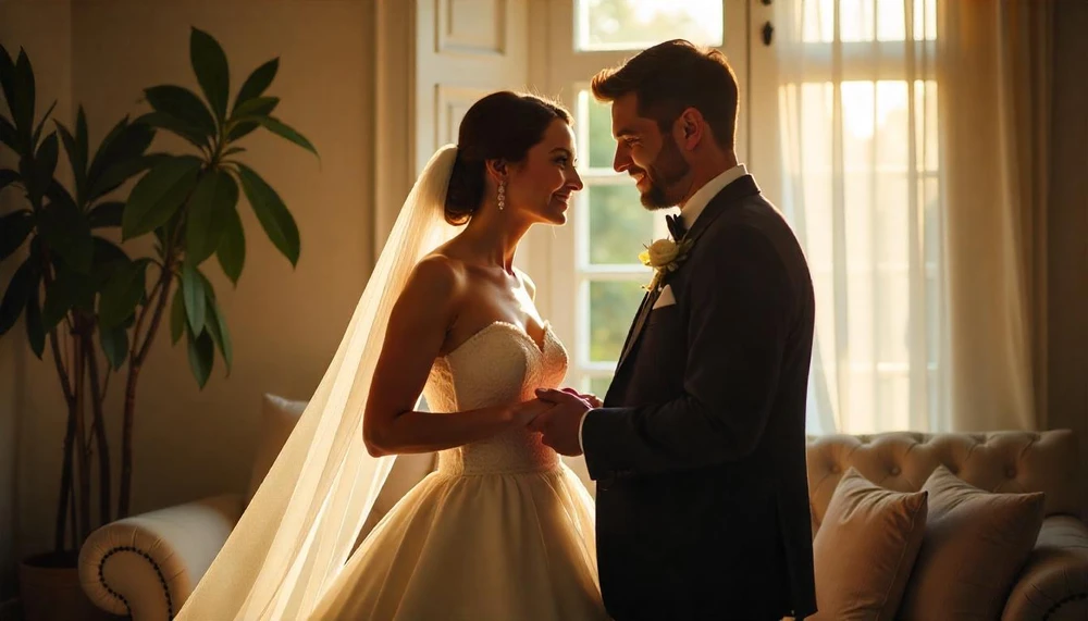 Un matrimonio creando un presupuesto familiar en el salón de su casa