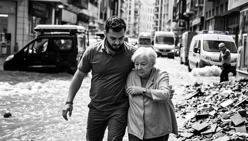 una empresa de la ciudad de Valencia en España devastada por las inundaciones